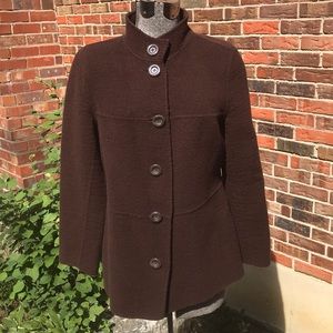 Charter Club Brown Wool Blend Blazer Size 8P